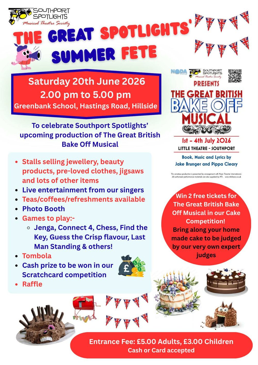 The Great Spotlights Summer Fete flyer